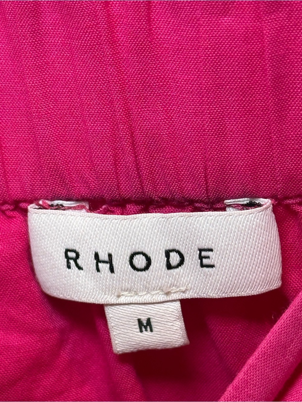 RHODE Hot Pink Ruched Mini Skirt with Side Drape - Picture 3 of 5
